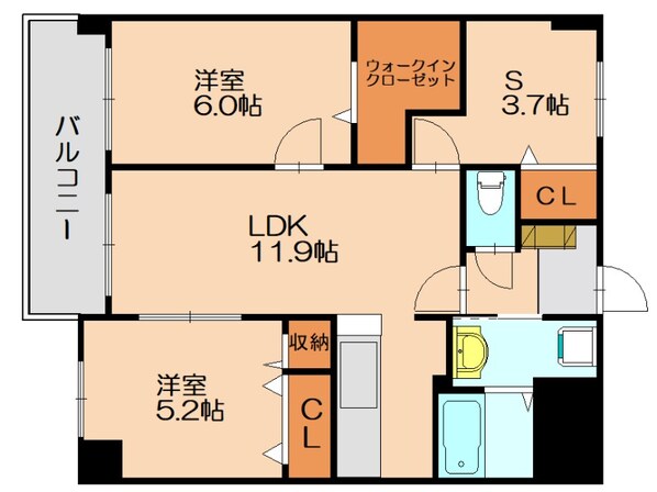 柚須駅 徒歩6分 1階の物件間取画像